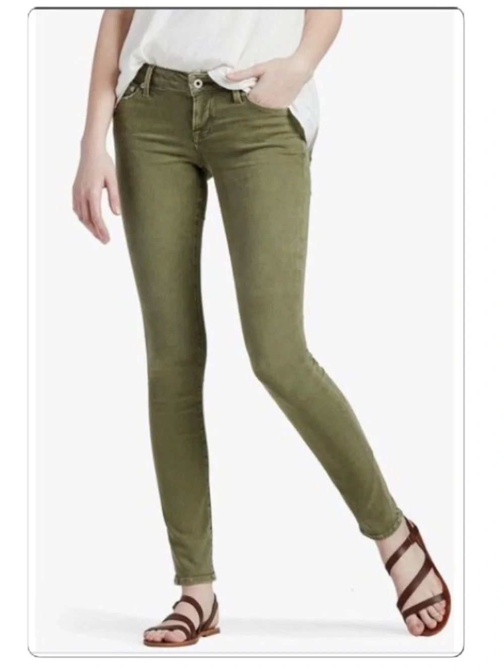 Lucky Brand Olive Green Lolita Skinny Jeans